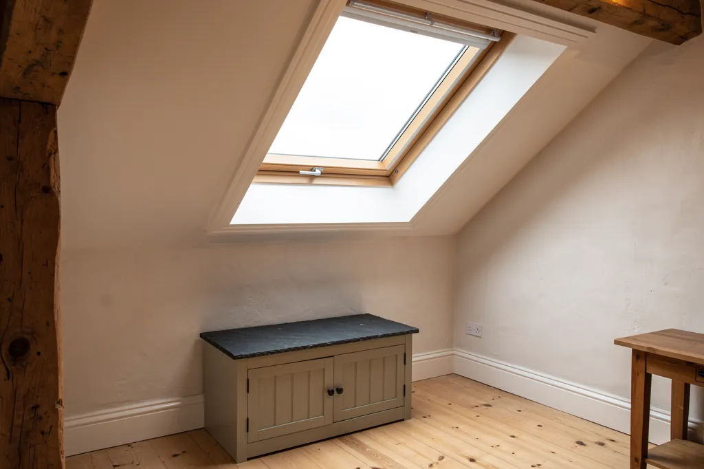 A loft room with a well-insulated rooflight lining