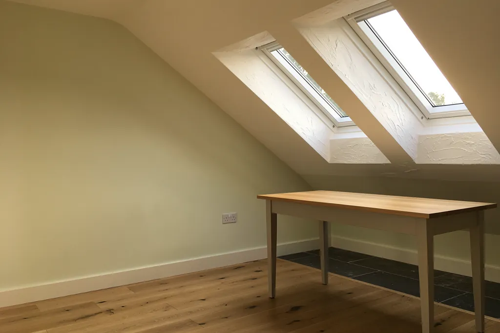 Roof windows in a loft conversion study